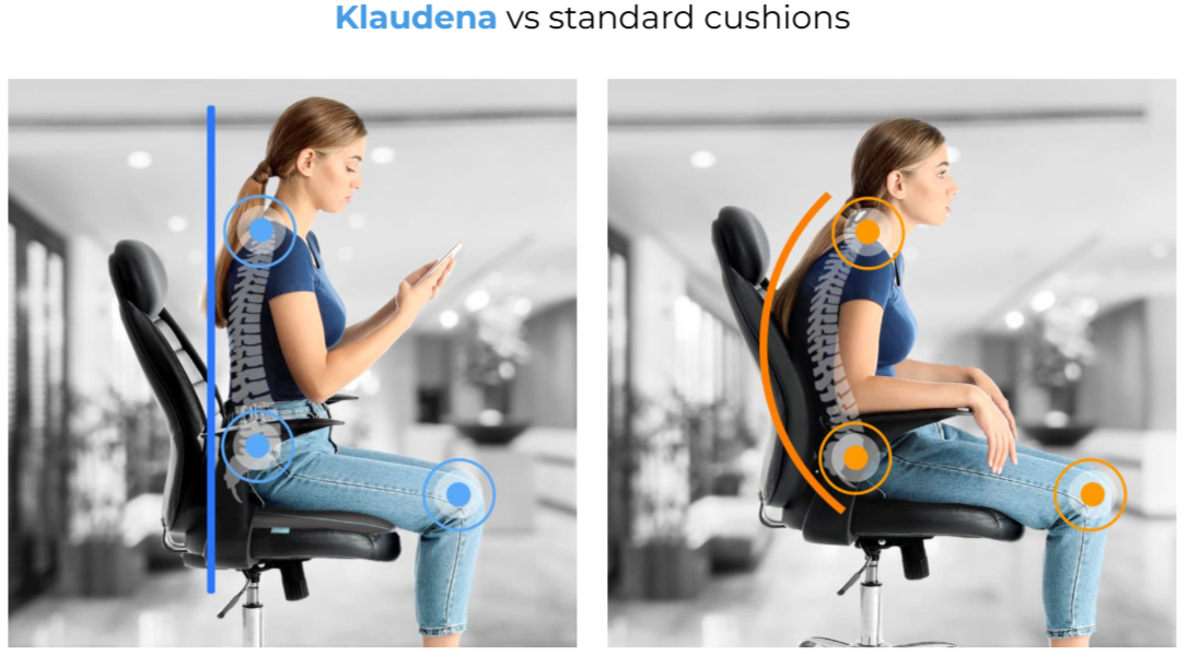 Klaudena Seat Vs Starndard Cushion